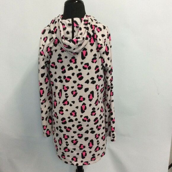 SO Intimates Large Hoodie Pink Black Animal Print - Picture 2 of 3